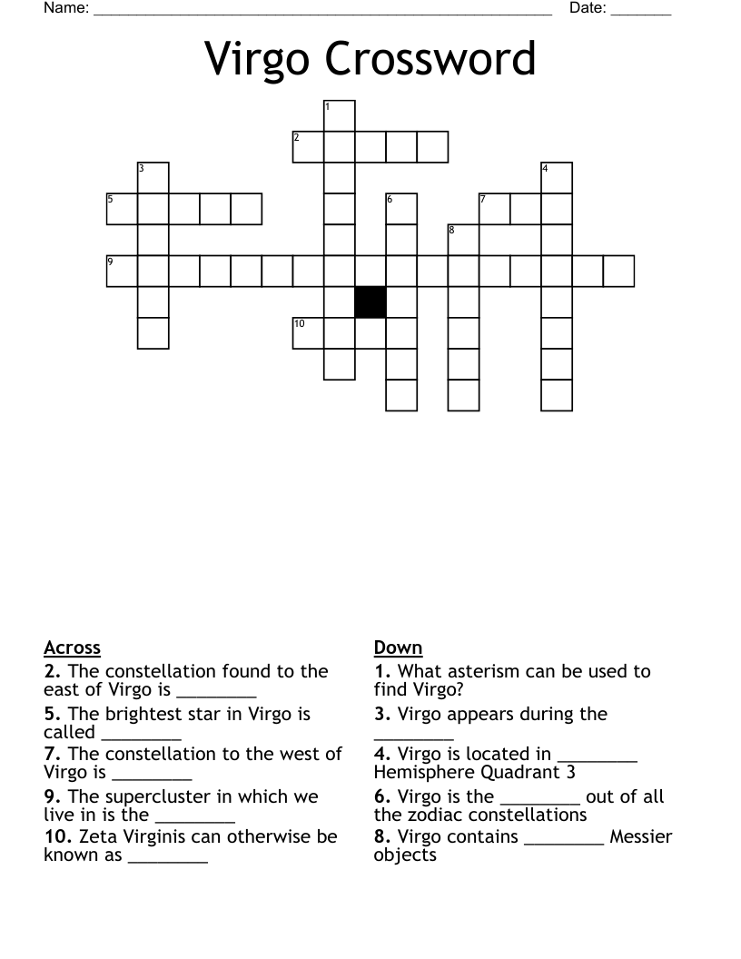 Virgo Crossword