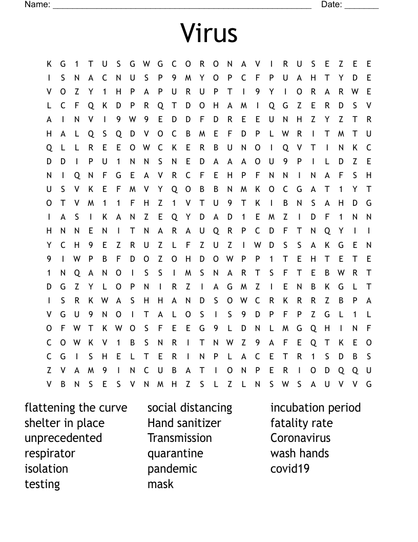 Virus Word Search