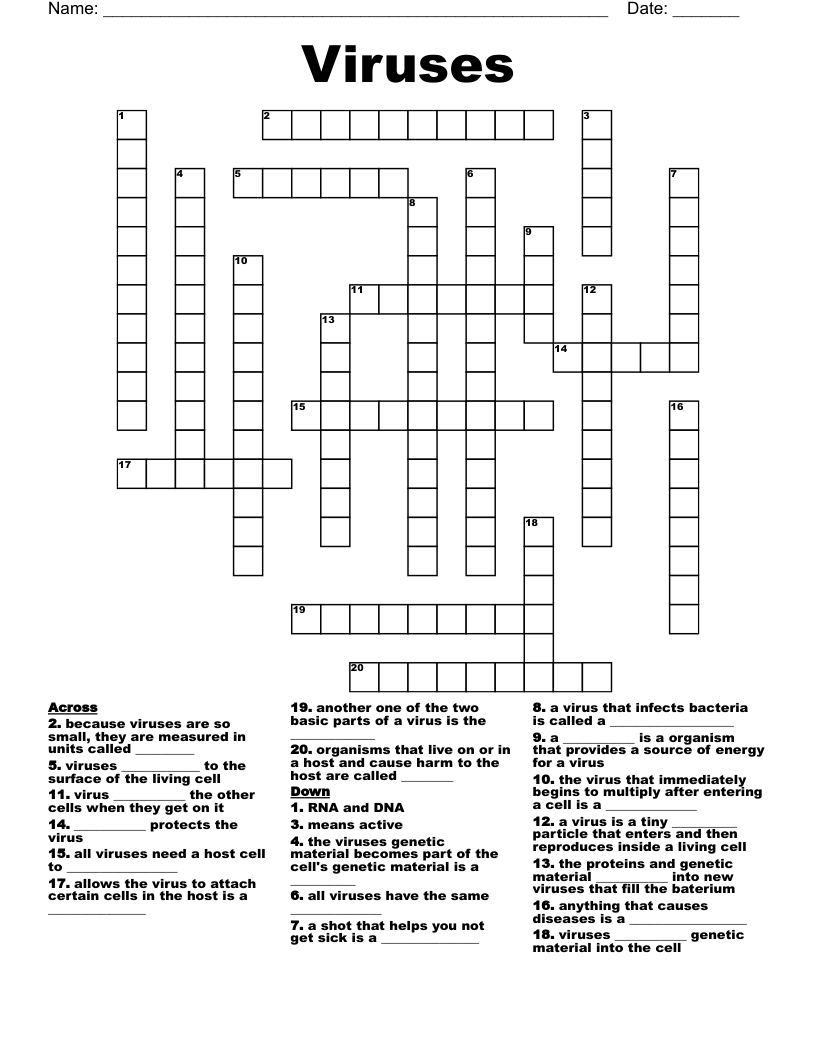 Viruses Crossword
