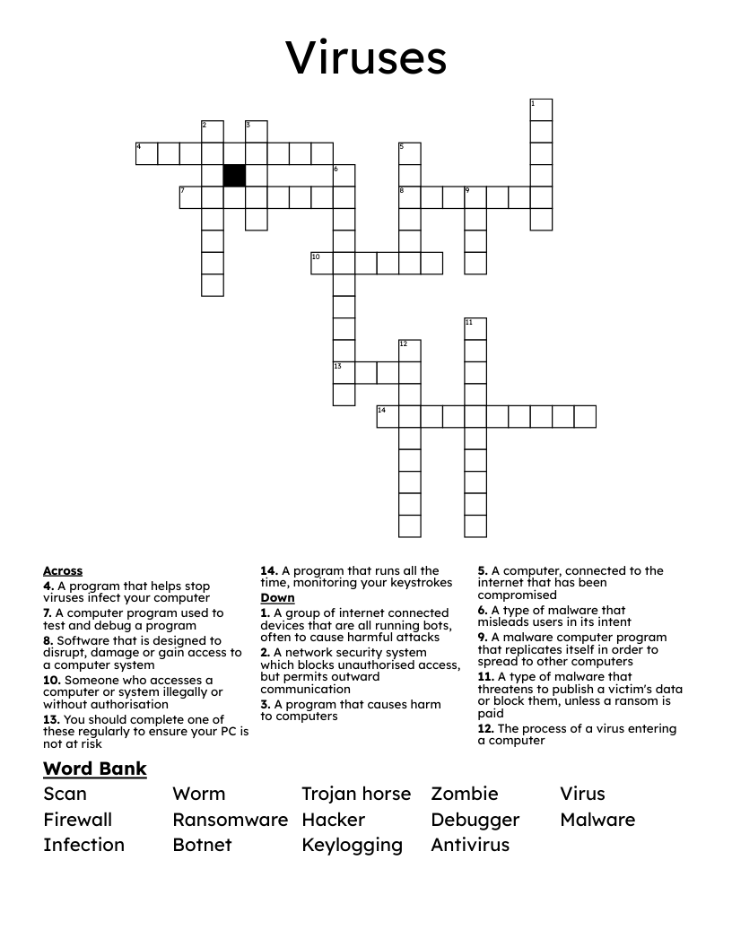 Viruses Crossword