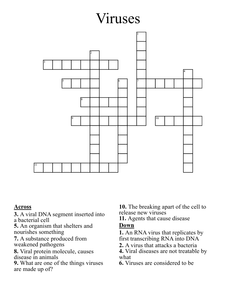 Viruses Crossword