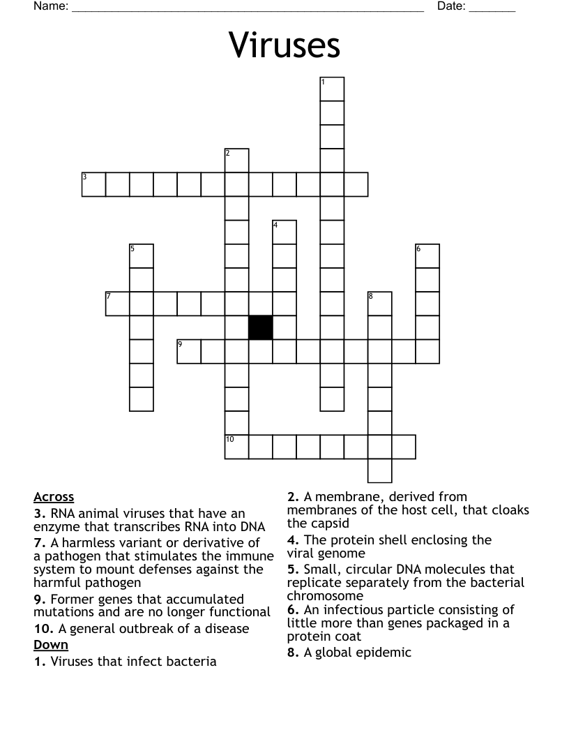 Viruses Crossword