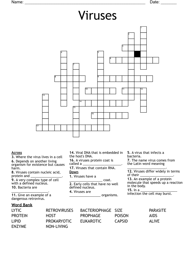 Viruses Crossword