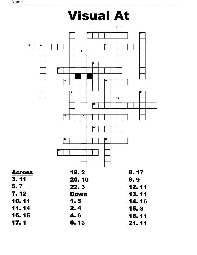 Visual At Crossword