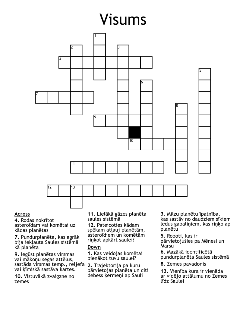 Visums Crossword
