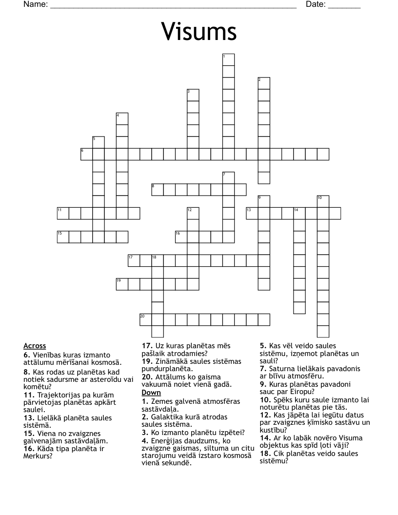 Visums Crossword
