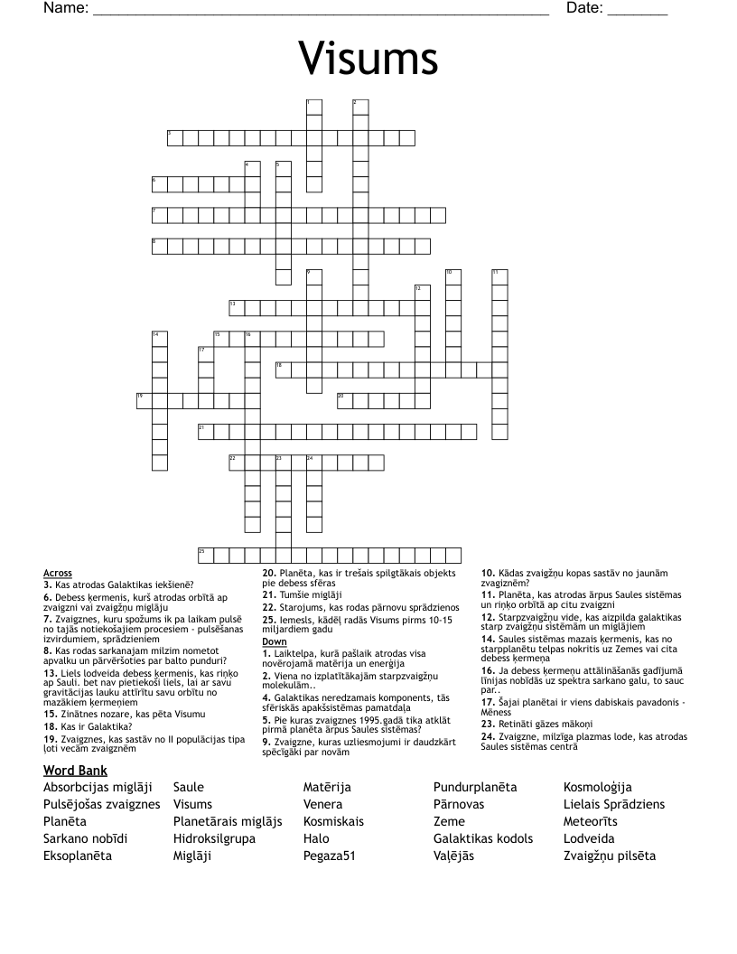 Visums Crossword