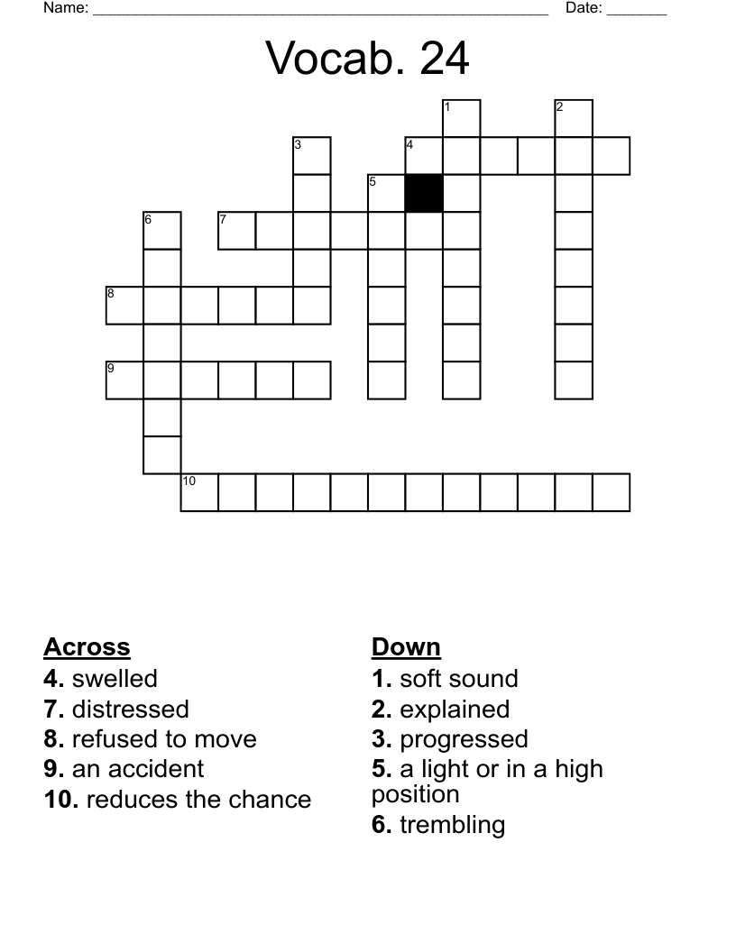 Vocab. 24 Crossword