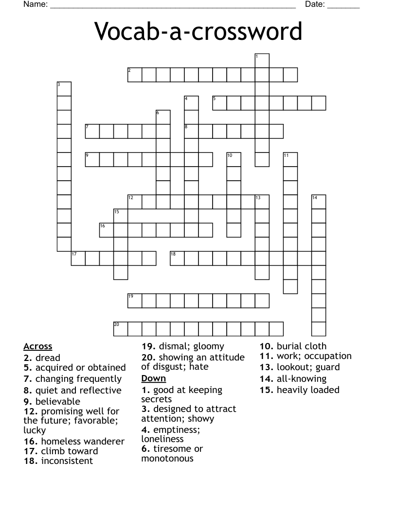 Vocab-a-crossword