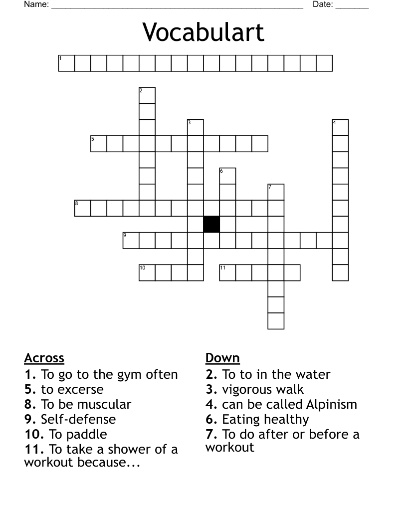 Vocabulart  Crossword