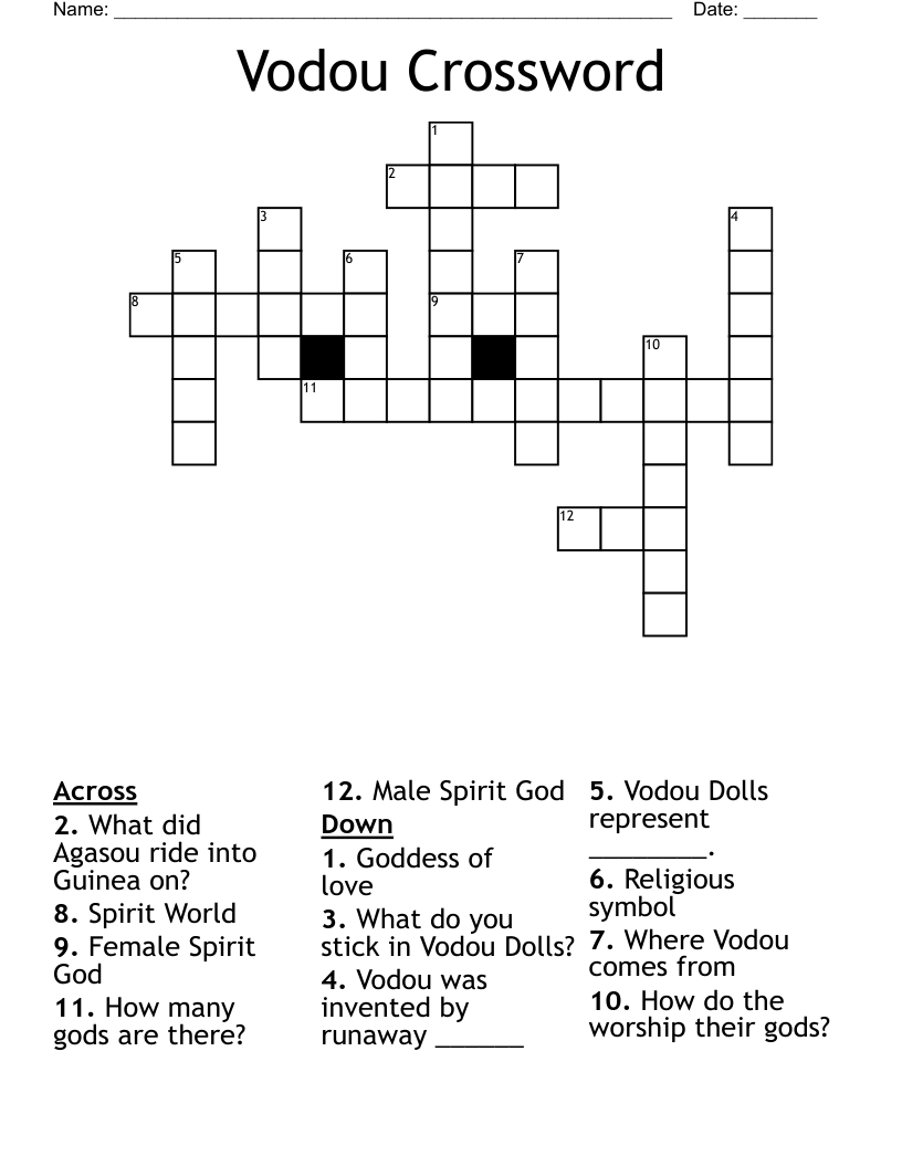 Vodou Crossword