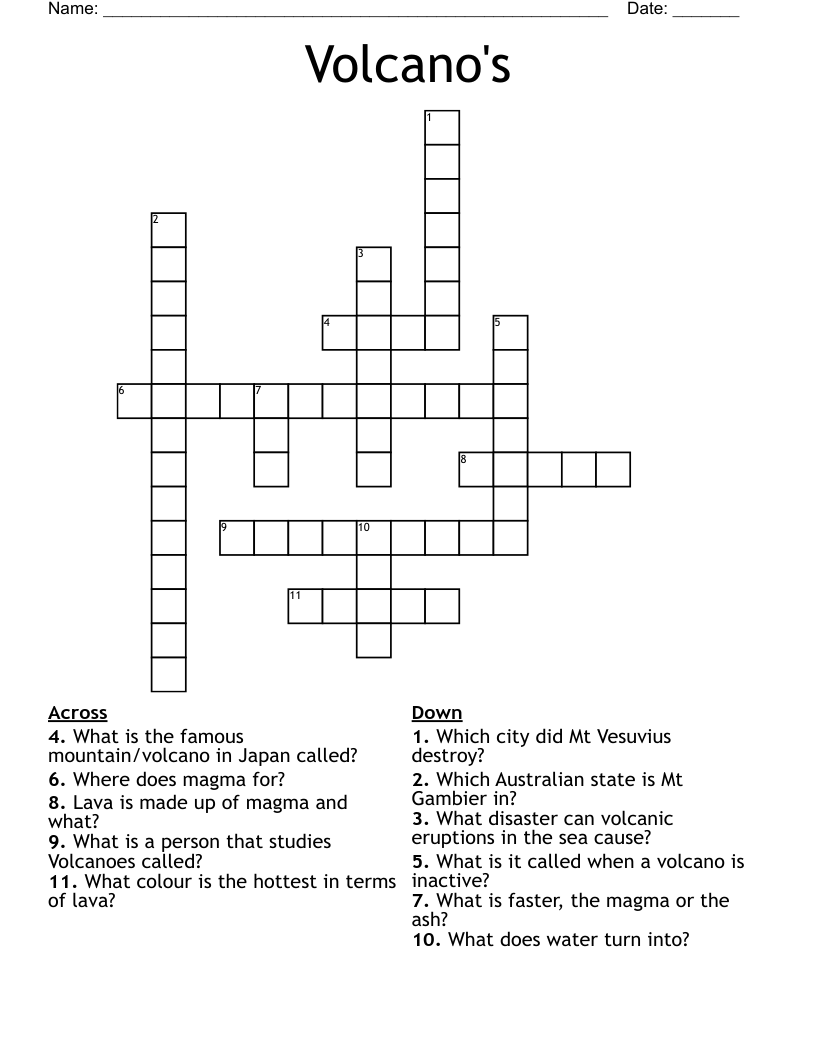 Volcano's Crossword