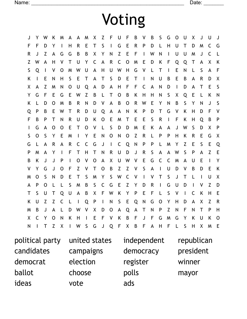 Voting Word Search