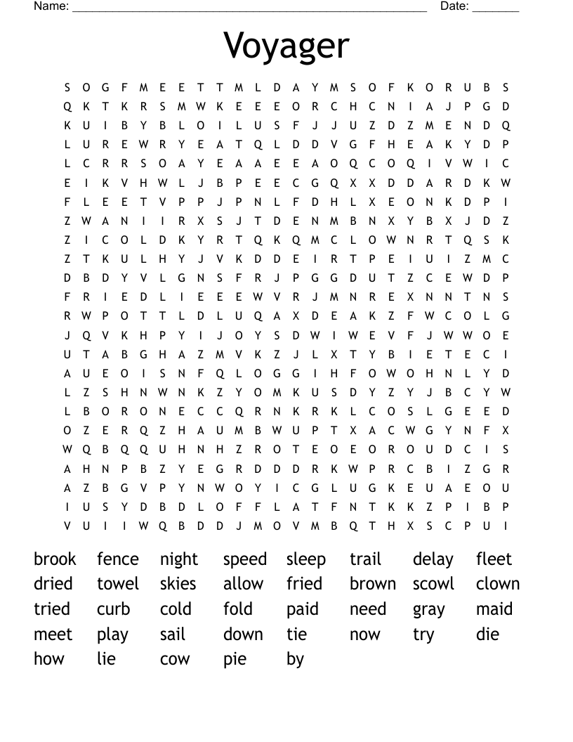 Voyager Word Search