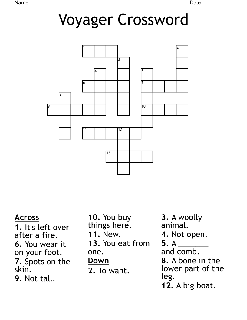Voyager Crossword