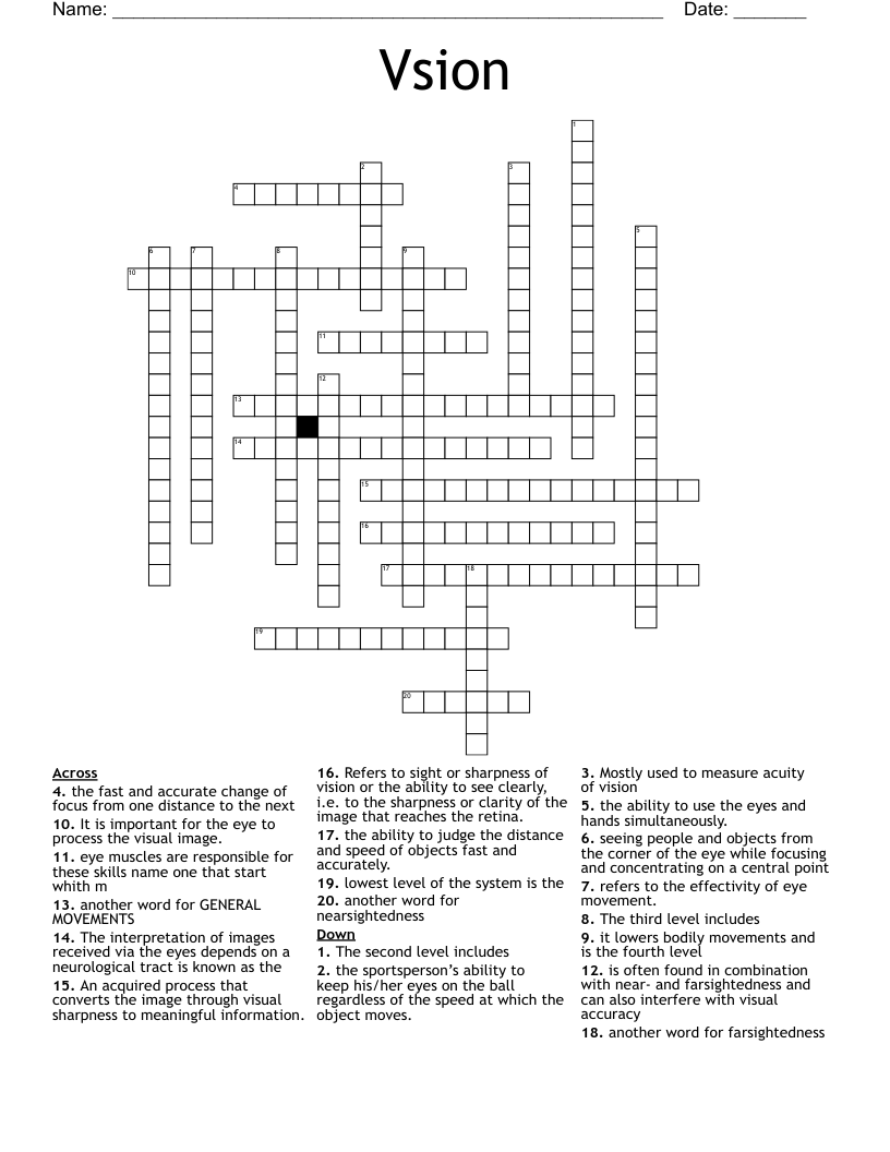 Vsion  Crossword