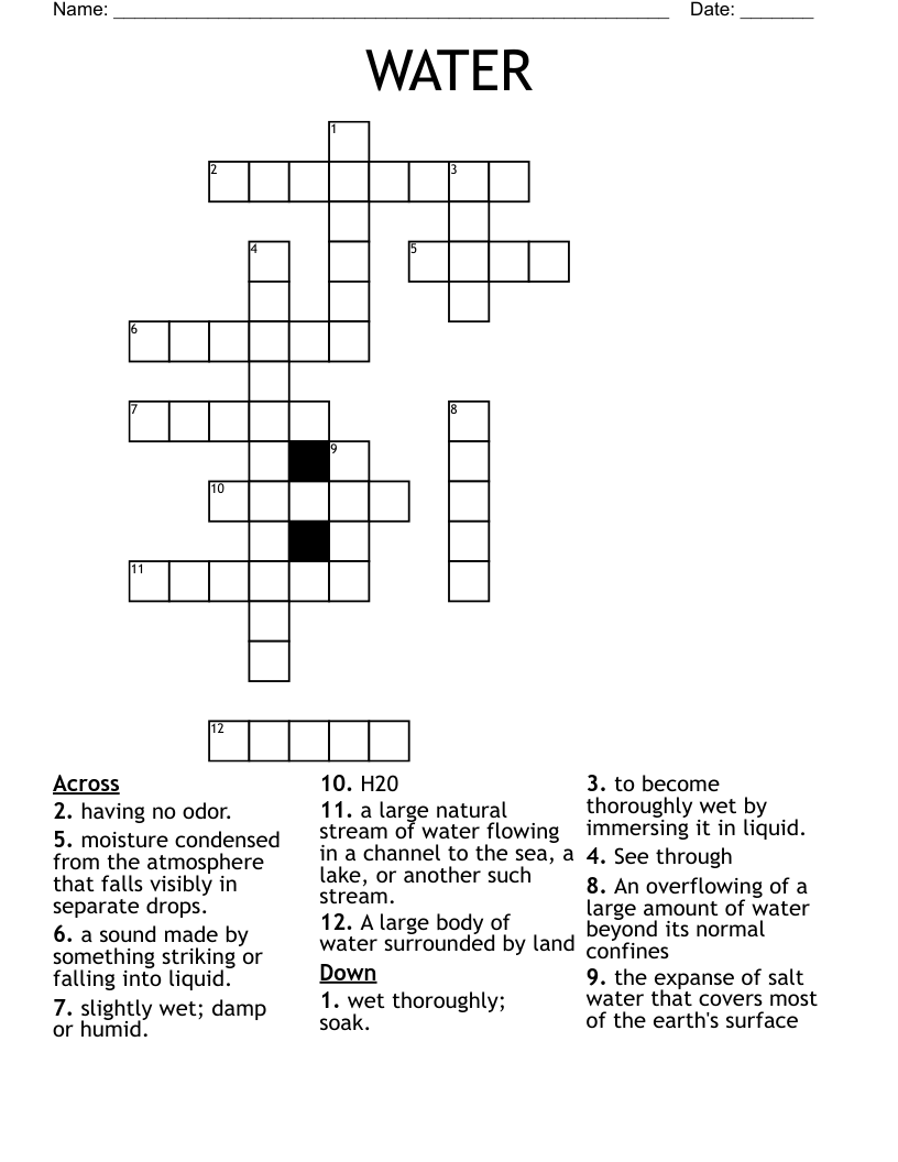 WATER Crossword