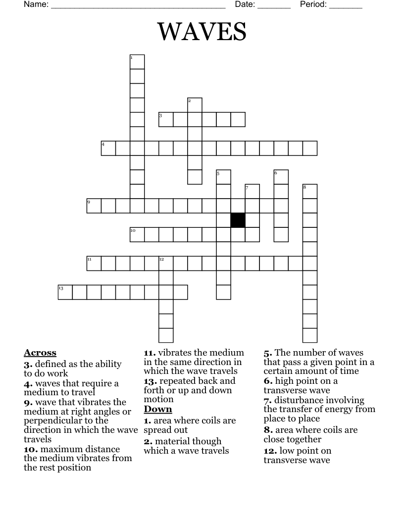 WAVES Crossword