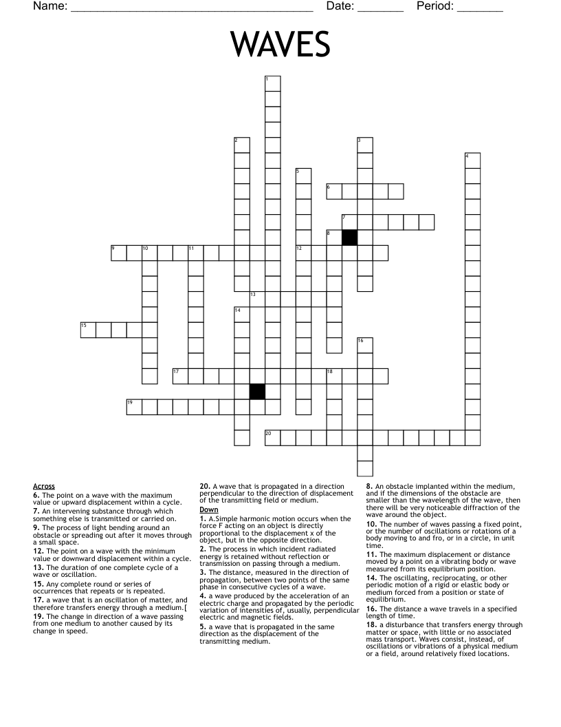 WAVES Crossword
