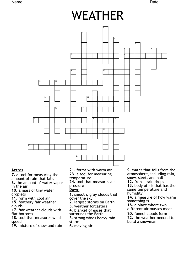 WEATHER Crossword