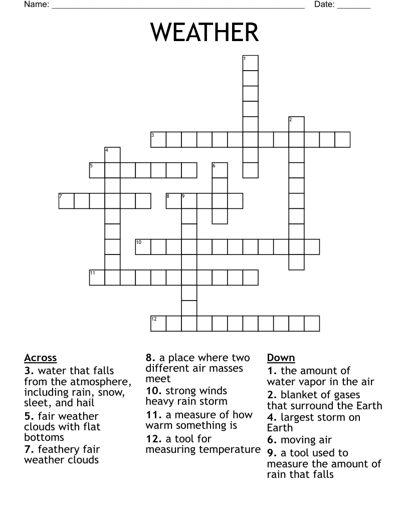 WEATHER Crossword
