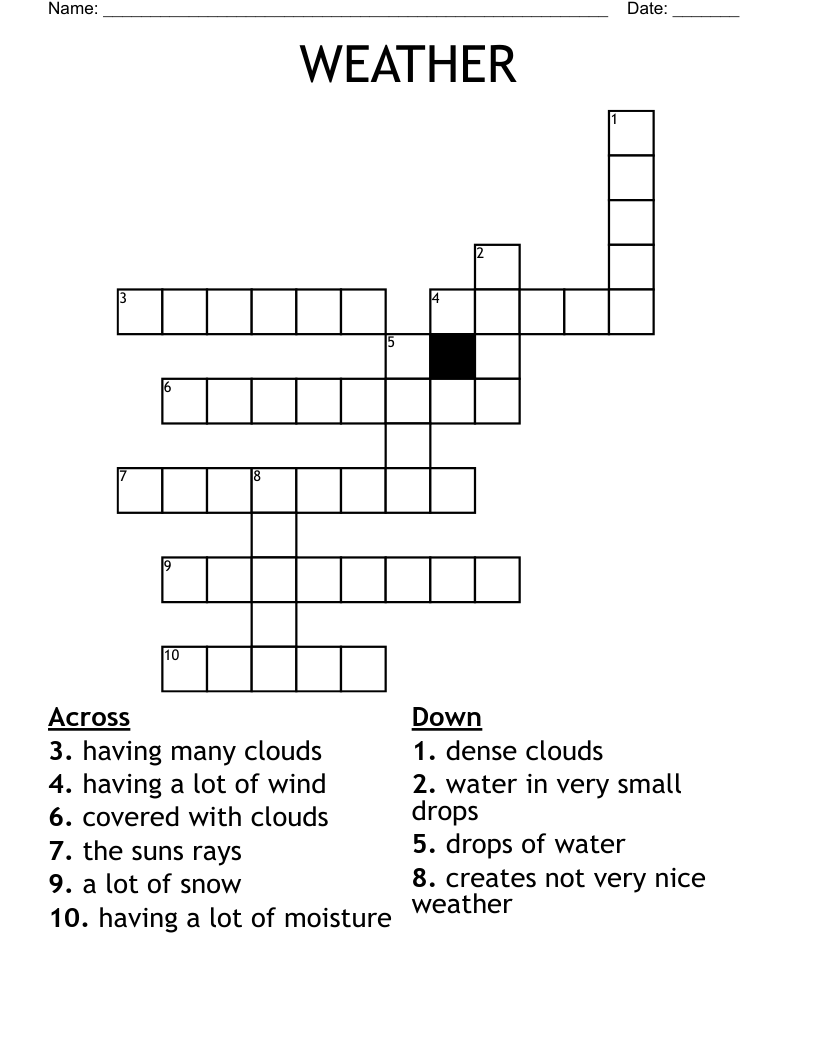 WEATHER Crossword