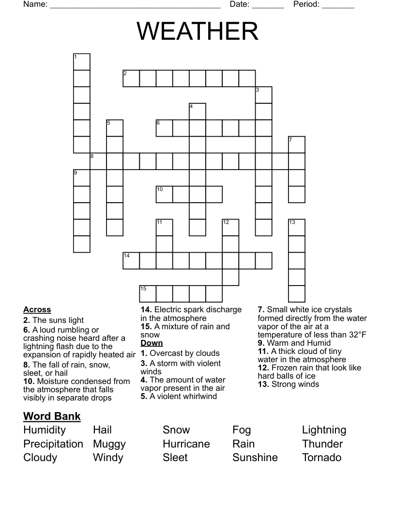 WEATHER Crossword