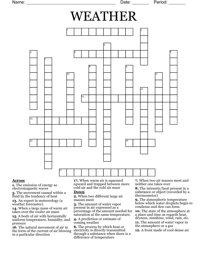 WEATHER Crossword