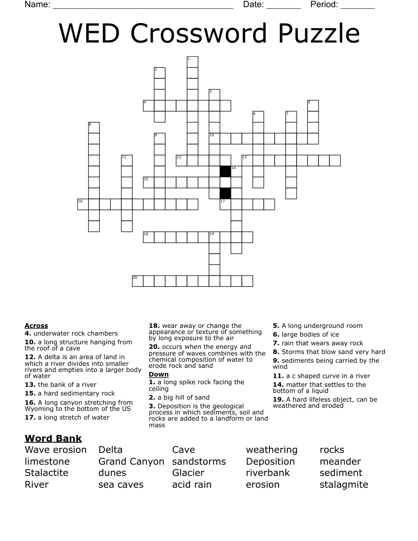 WED Crossword Puzzle
