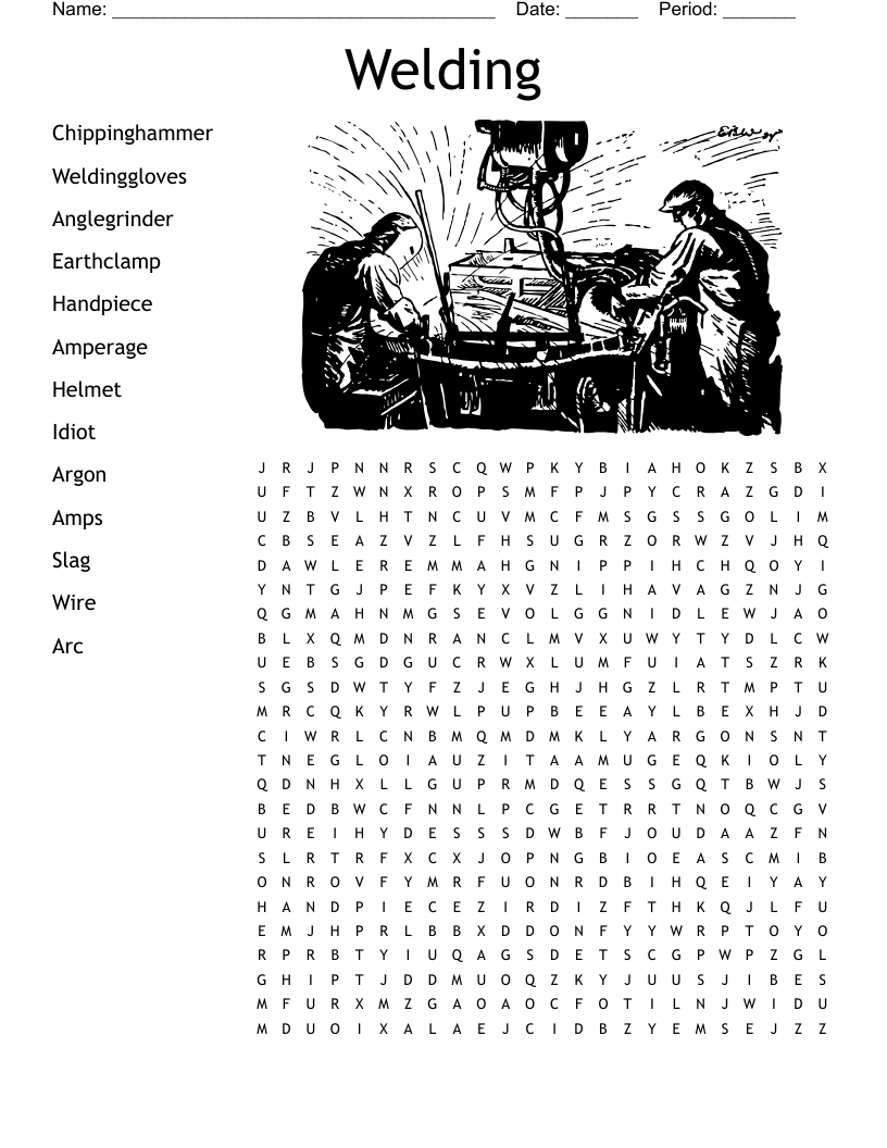 Welding Word Search