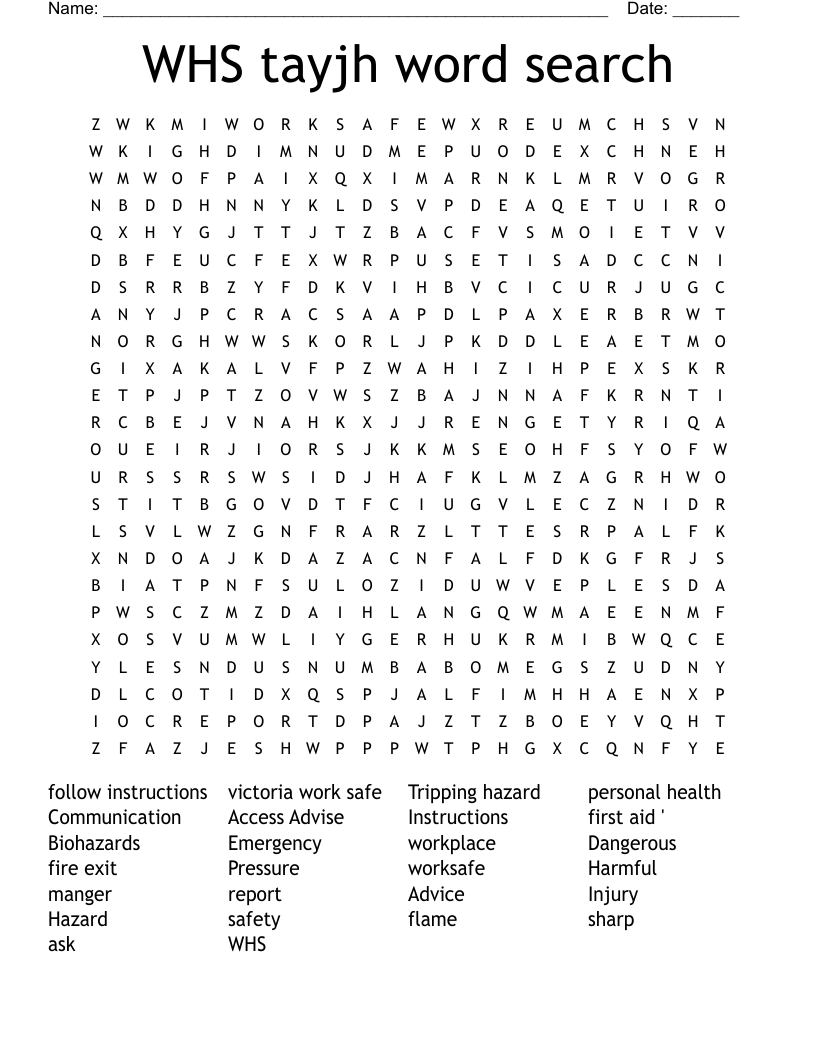WHS tayjh word search 