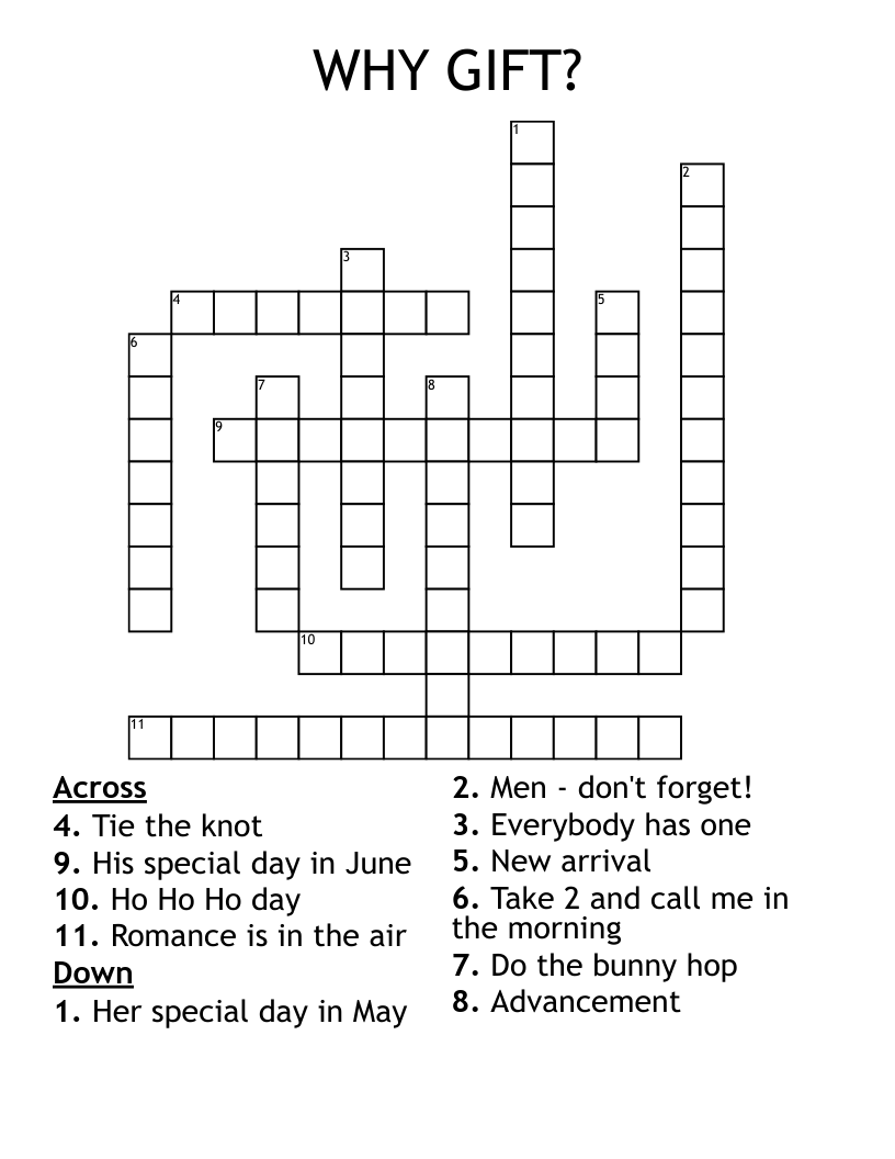 WHY GIFT? Crossword