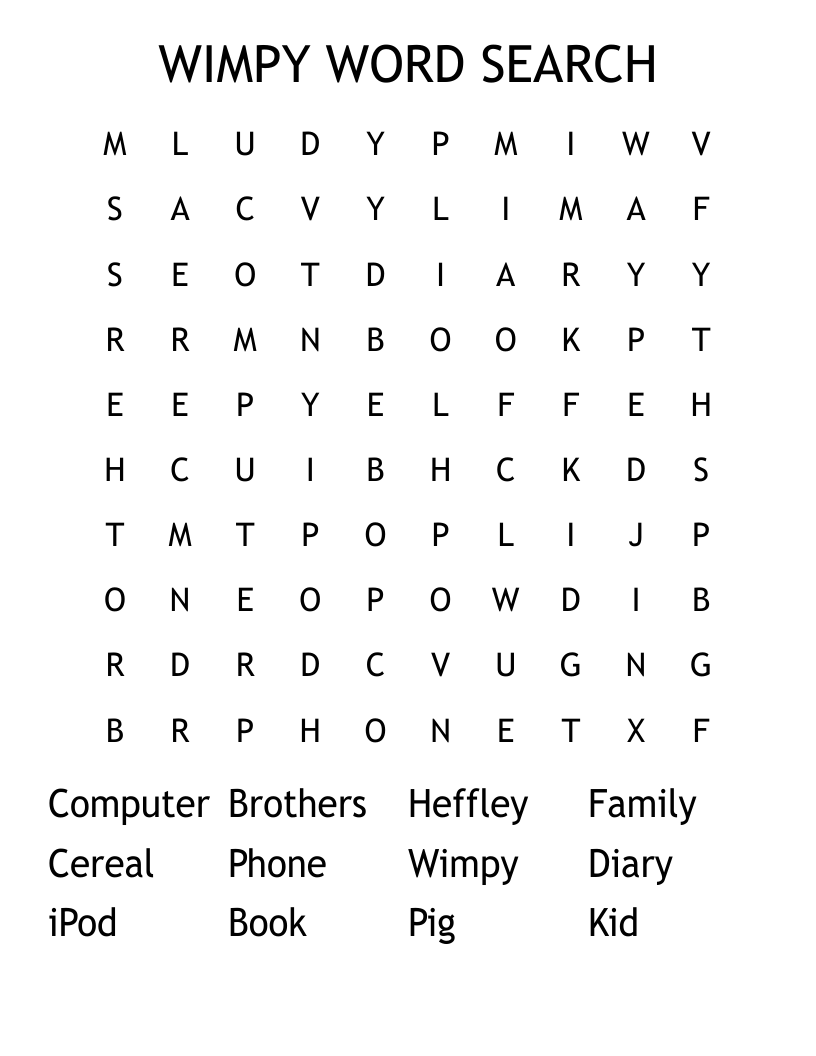 WIMPY WORD SEARCH
