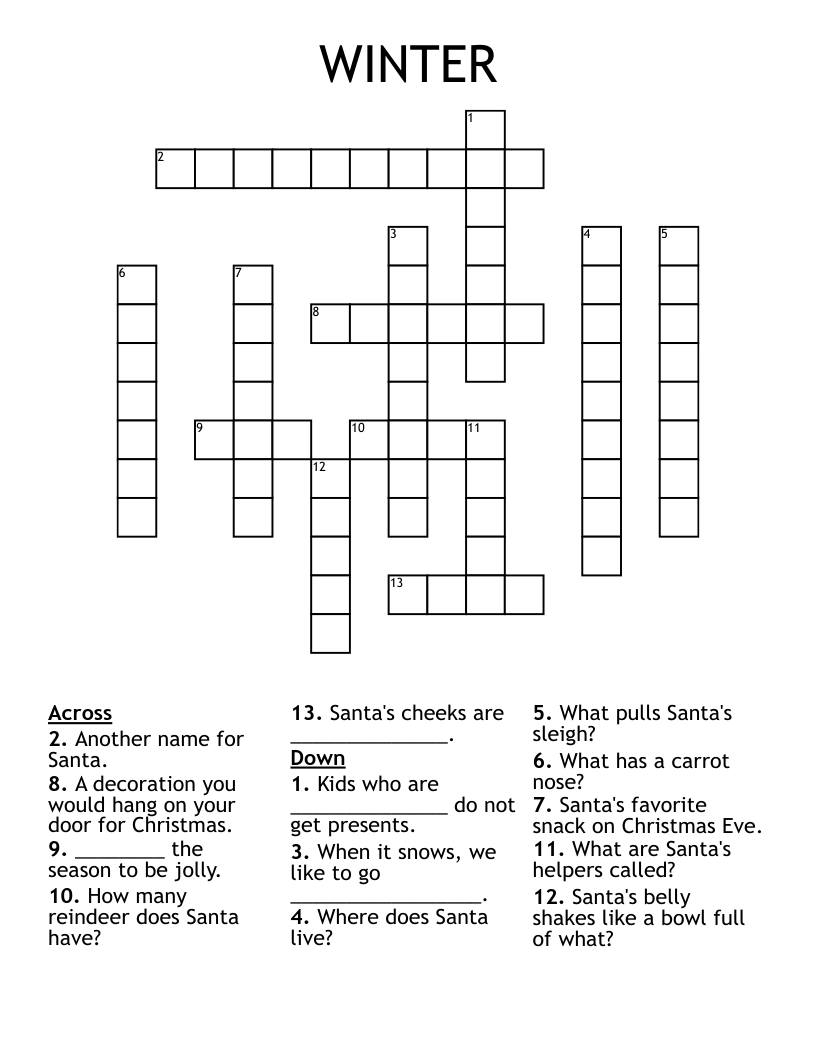WINTER Crossword