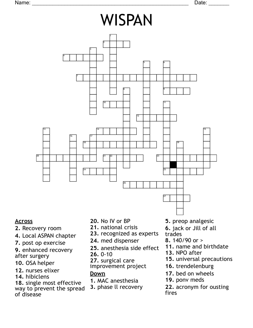 WISPAN Crossword