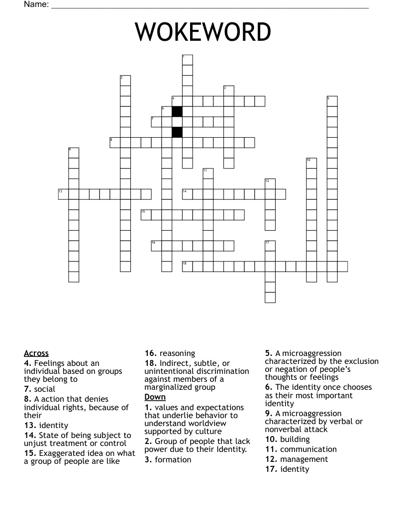 WOKEWORD Crossword