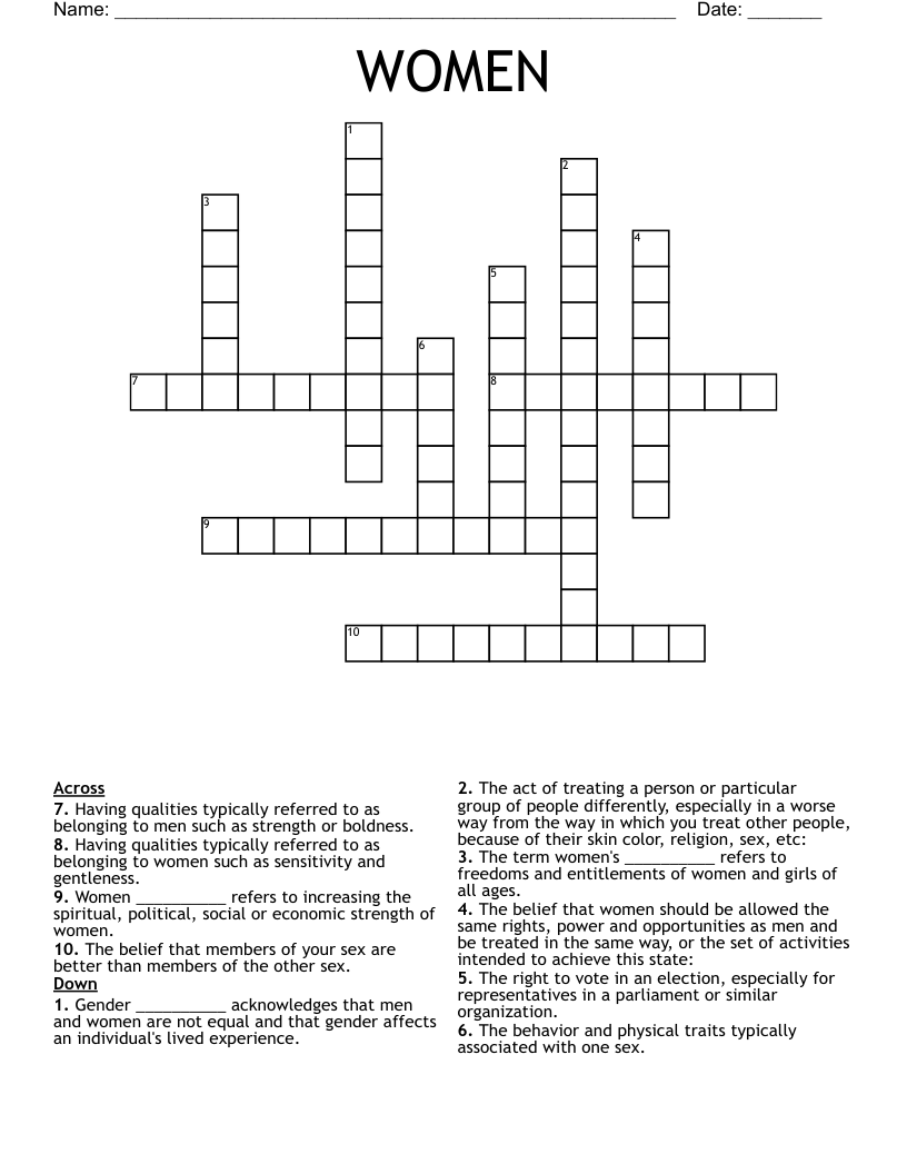 WOMEN Crossword