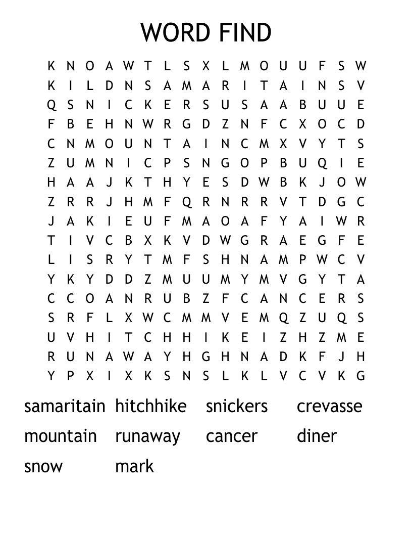 WORD FIND Word Search
