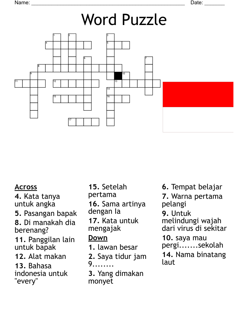 Word Puzzle Crossword
