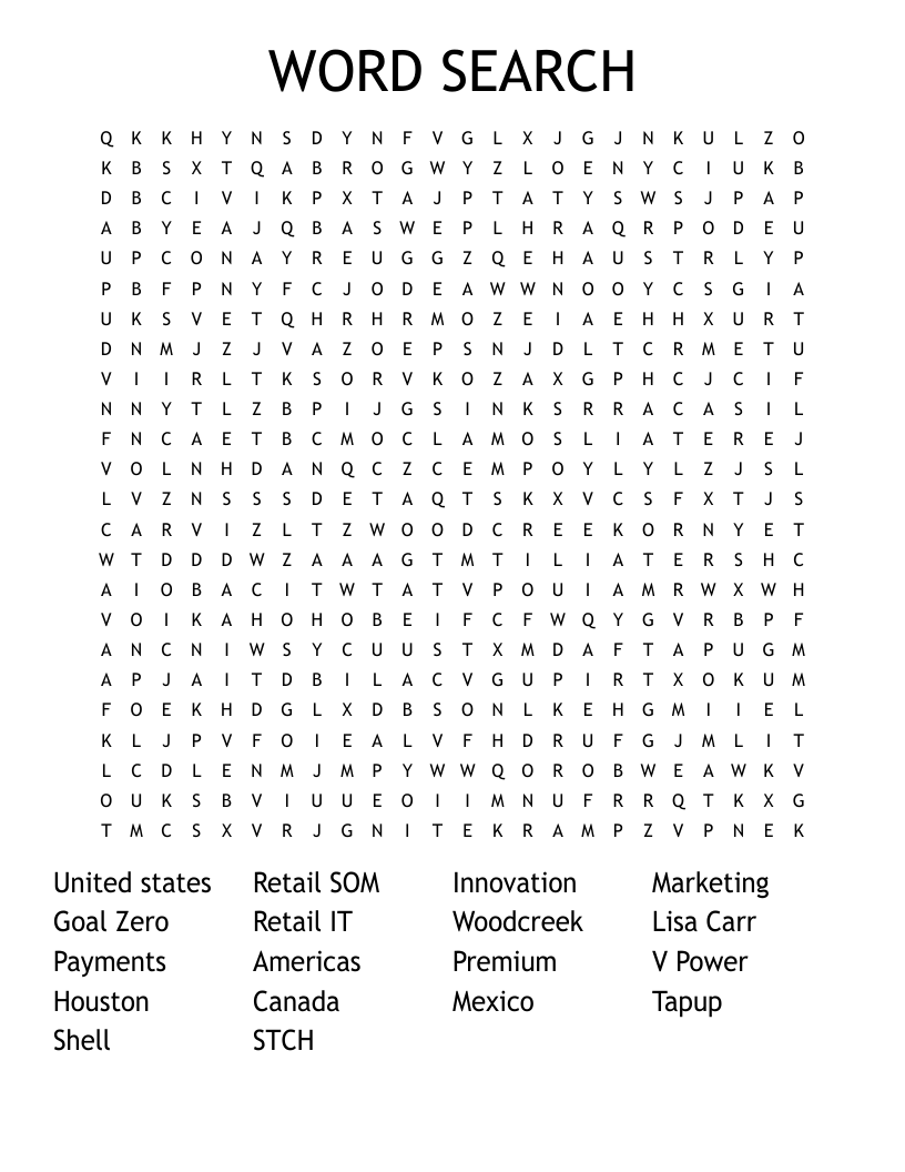WORD SEARCH 