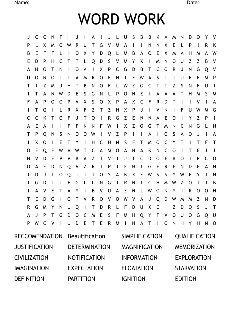 WORD WORK 