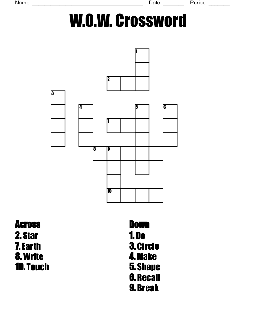 W.O.W. Crossword