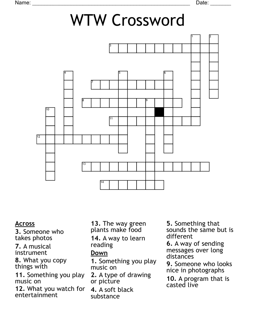 WTW Crossword