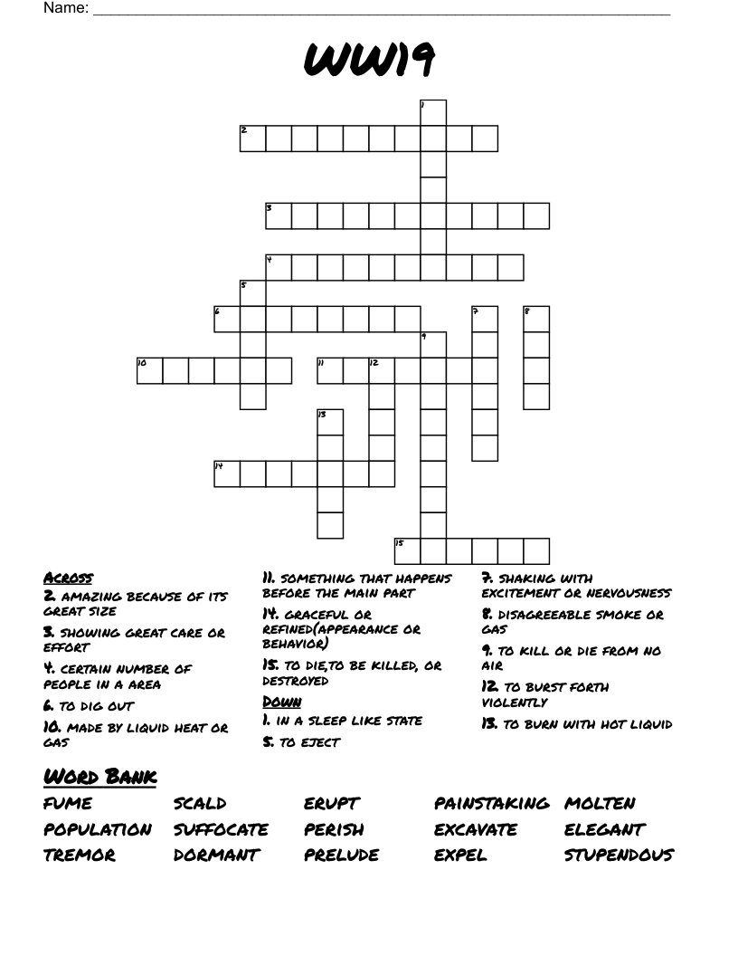 WW19 Crossword