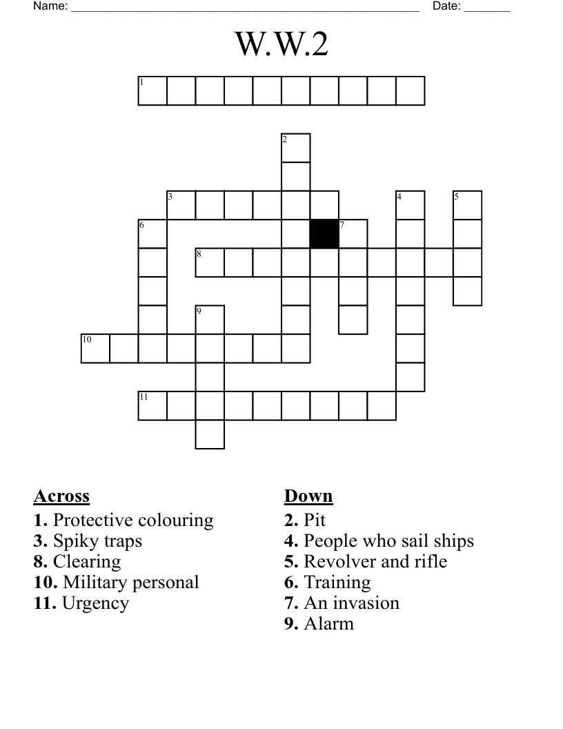 W.W.2 Crossword