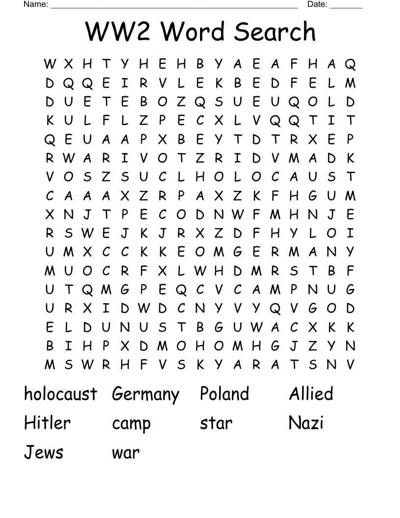 WW2 Word Search 