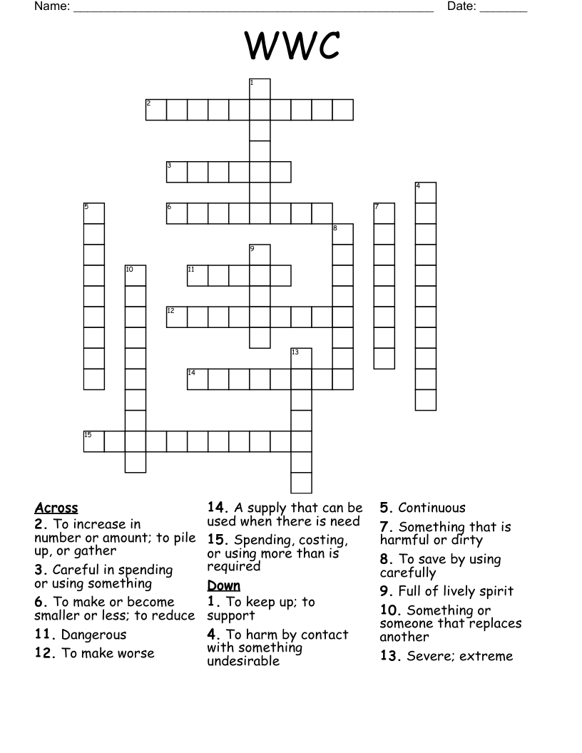 WWC Crossword