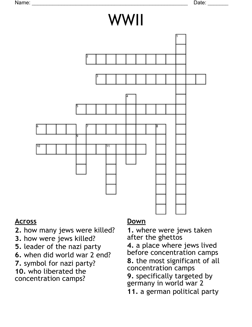 WWII Crossword