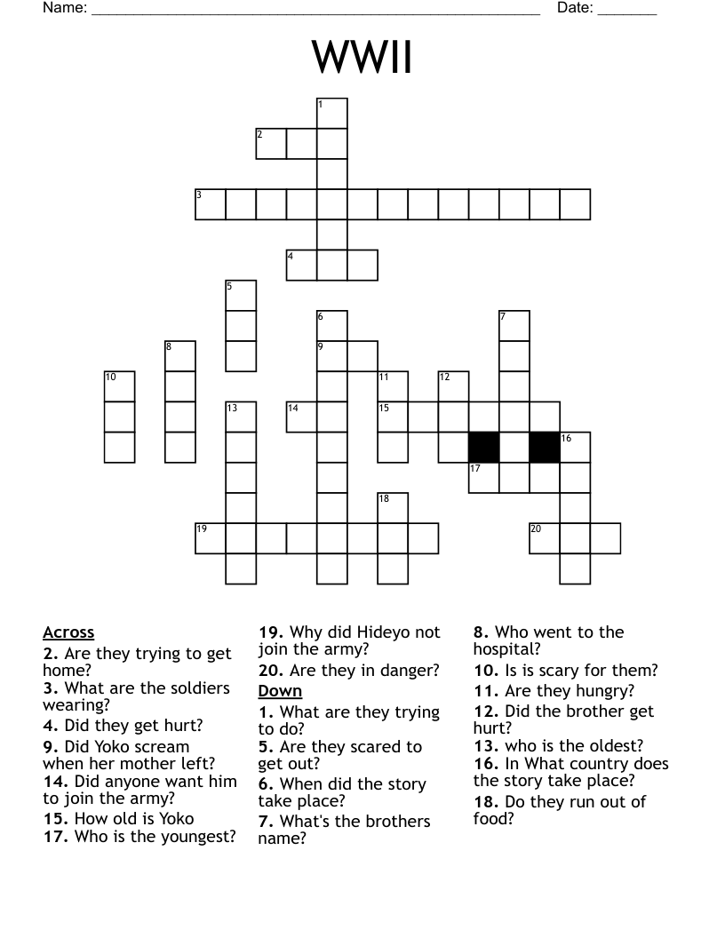 WWII Crossword