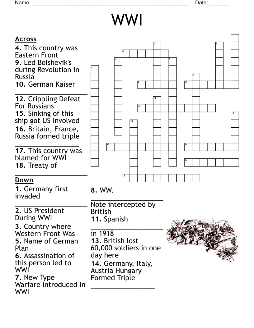 WWI Crossword